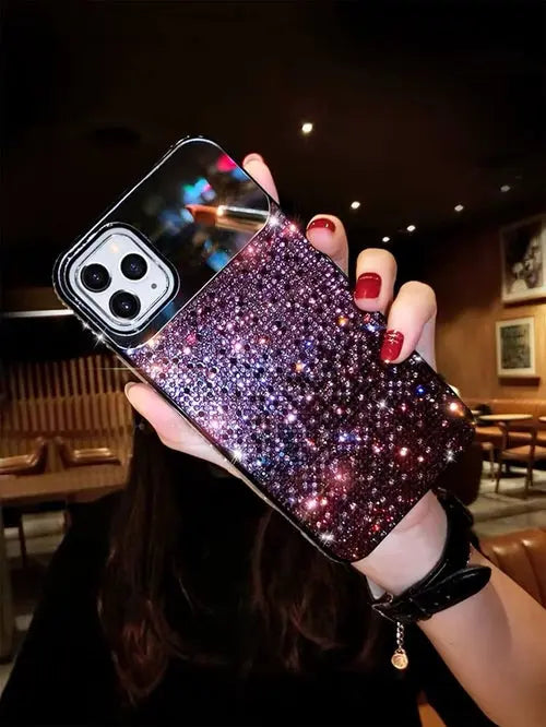 Ombre Rhinestone Decor iPhone Case