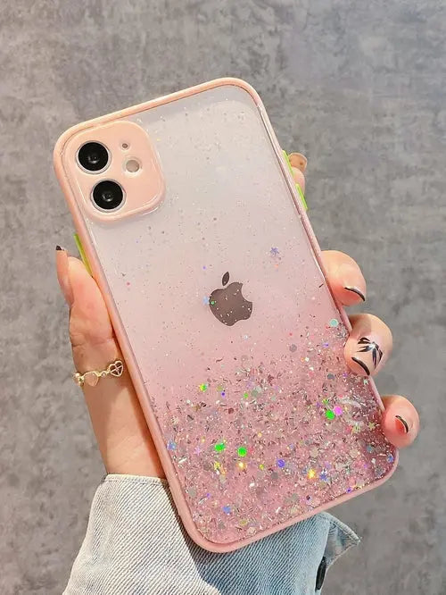 Sequin Decor Ombre Phone Case