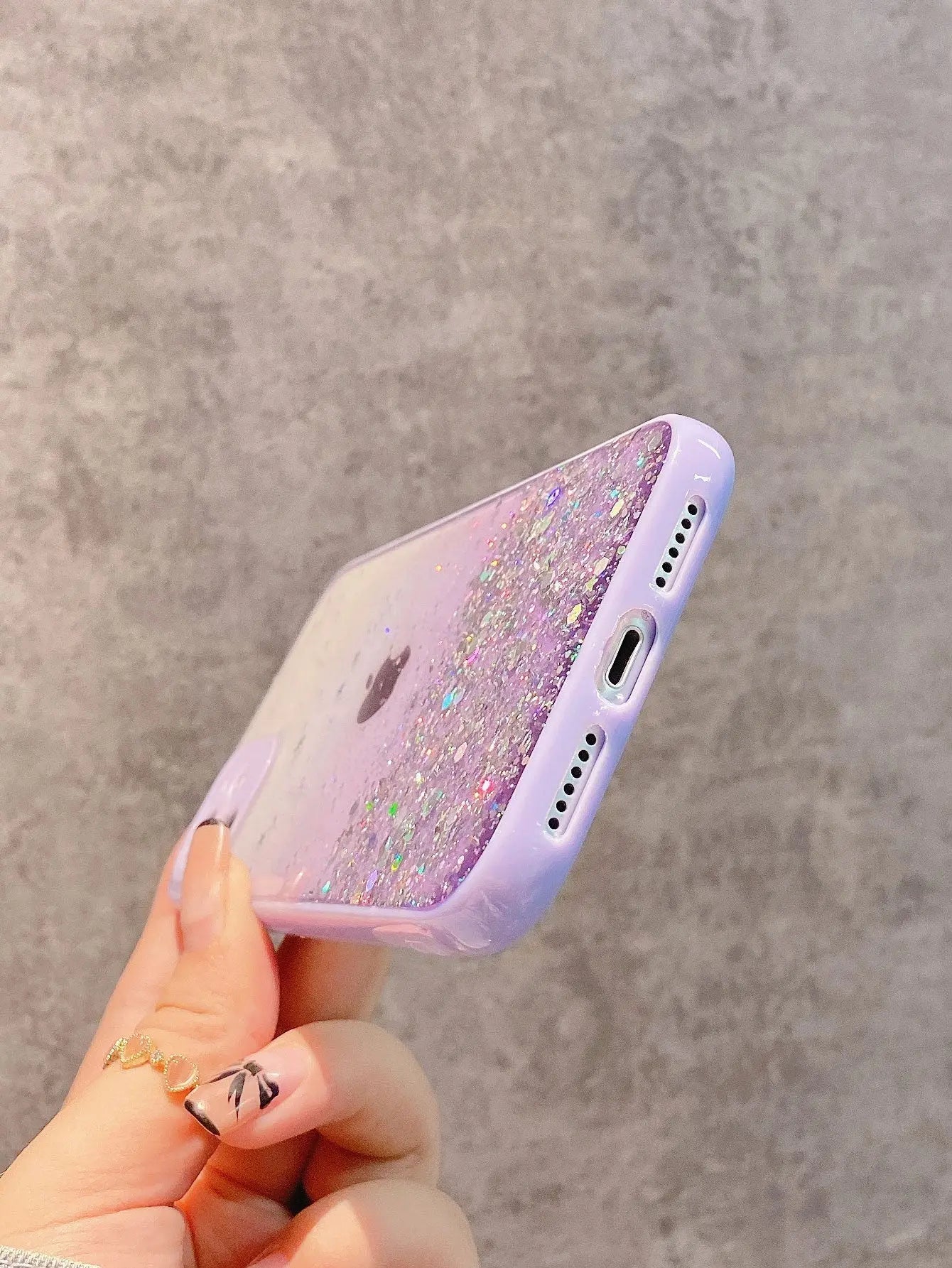 Sequin Decor Ombre Phone Case