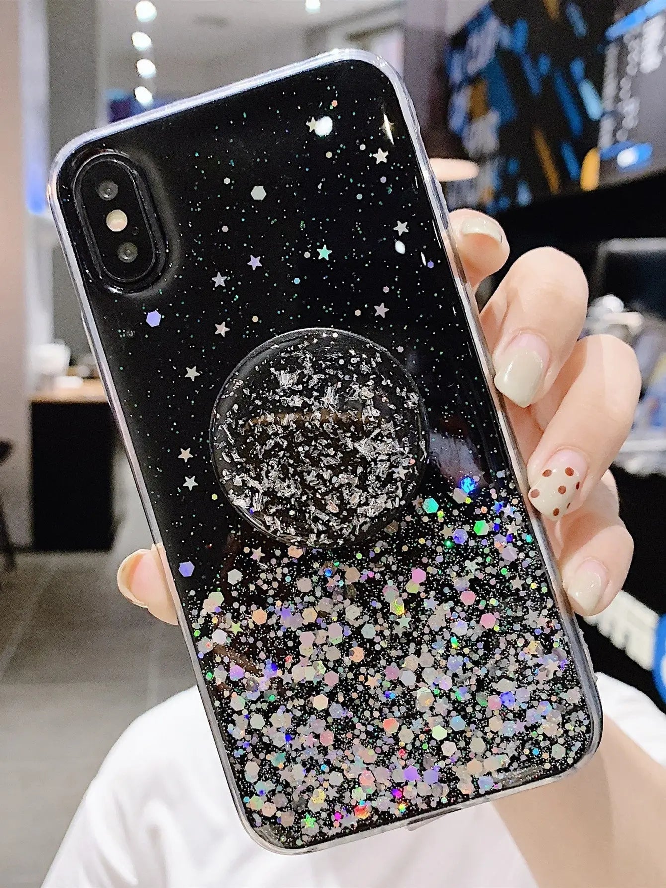 Glitter Phone Case With Stand out Phone Grip
