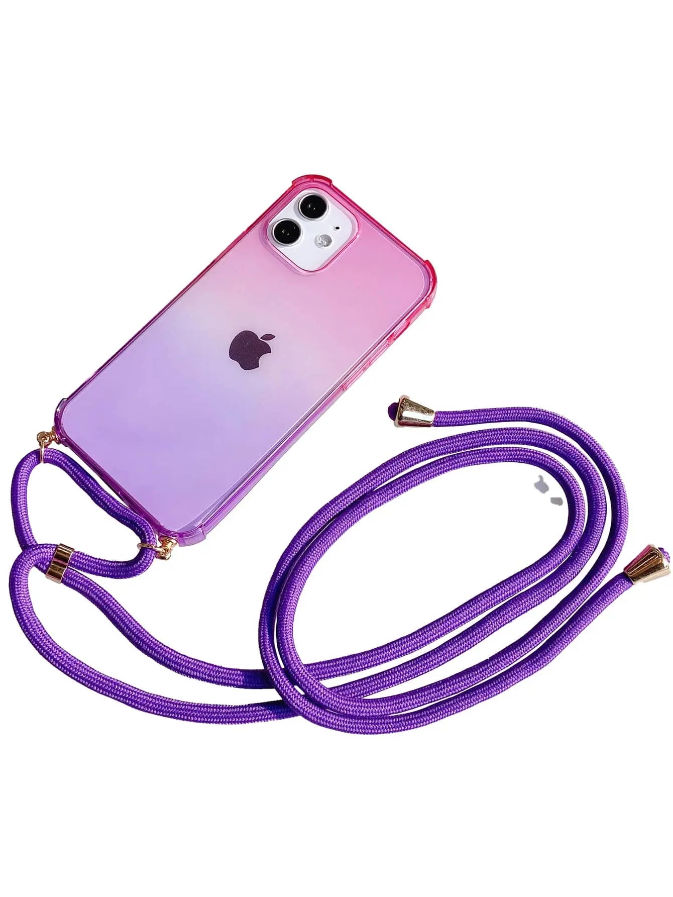 Ombre Clear Phone Case With Lanyard