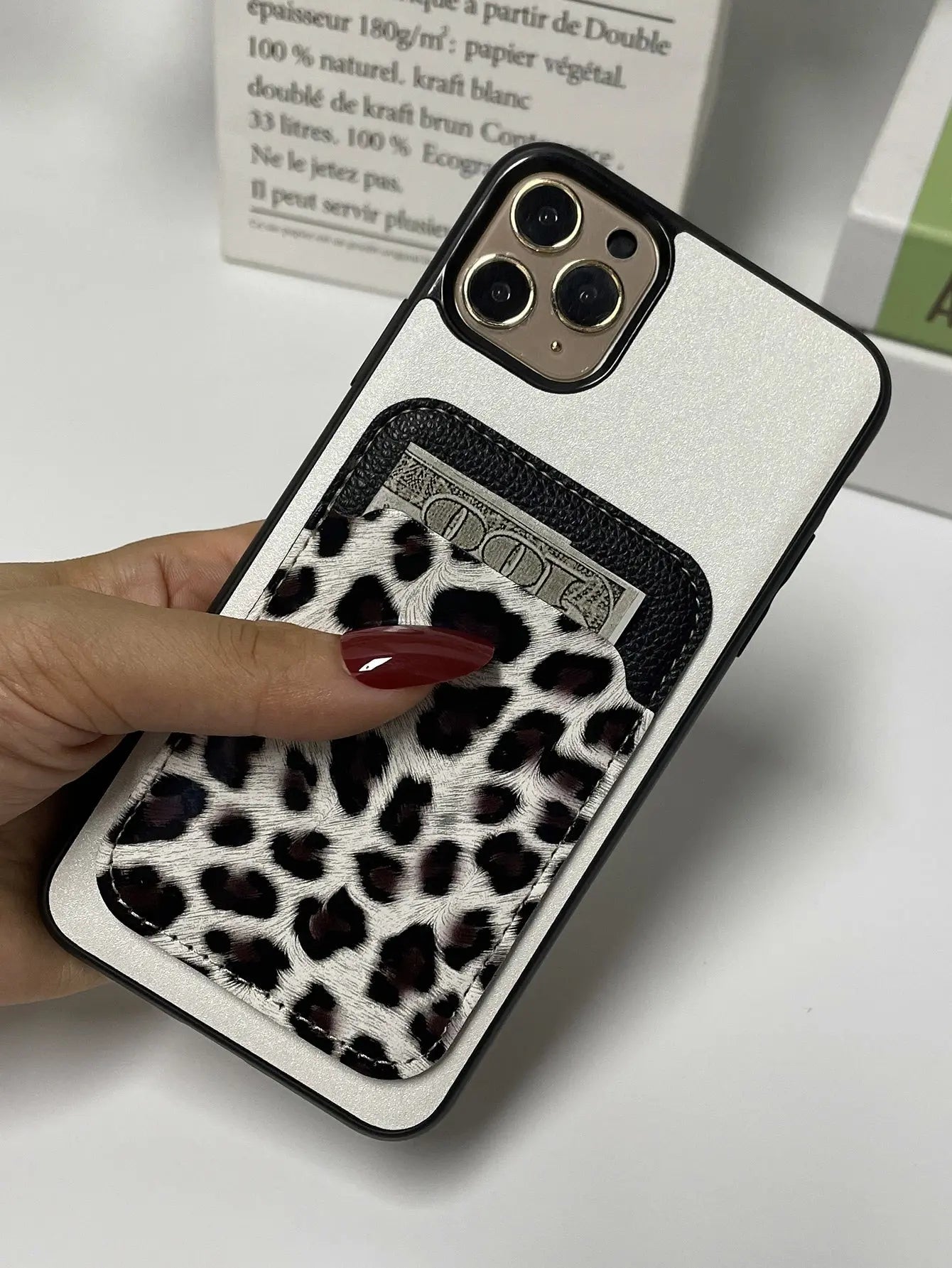 Leopard Card Slot Phone Case