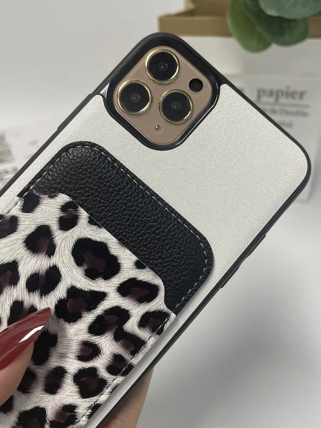 Leopard Card Slot Phone Case
