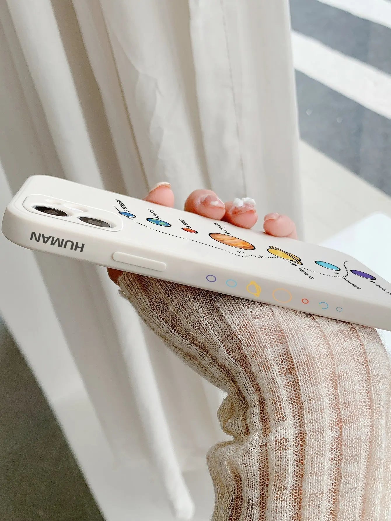 Cartoon Planet Phone Case With Lanyard