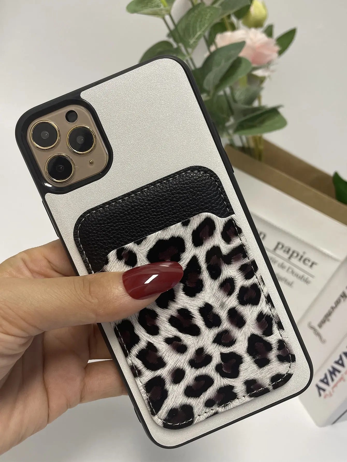 Leopard Card Slot Phone Case