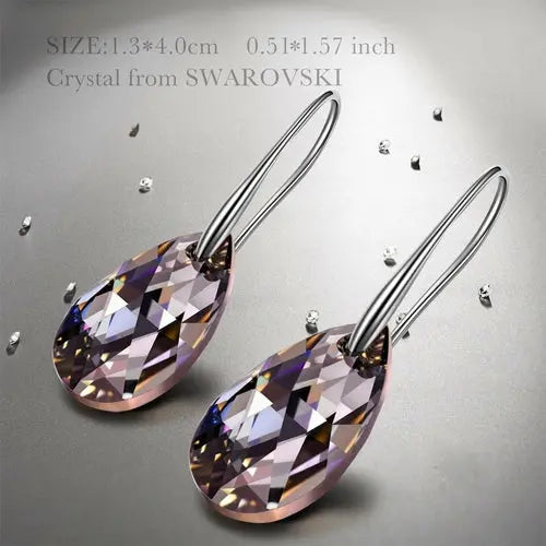 Iridescent Vivid Light Crystal Drop Earring