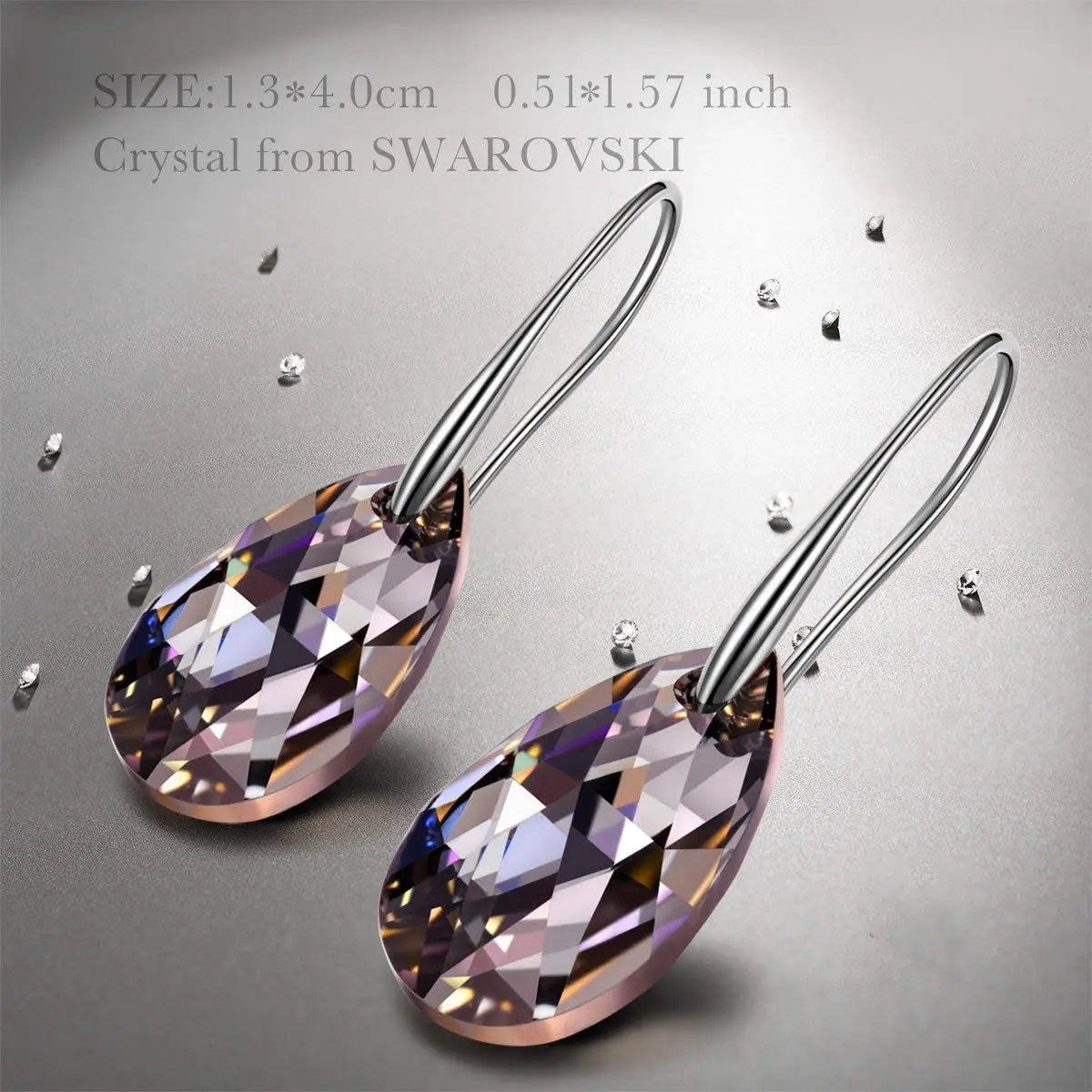 Iridescent Vivid Light Crystal Drop Earring