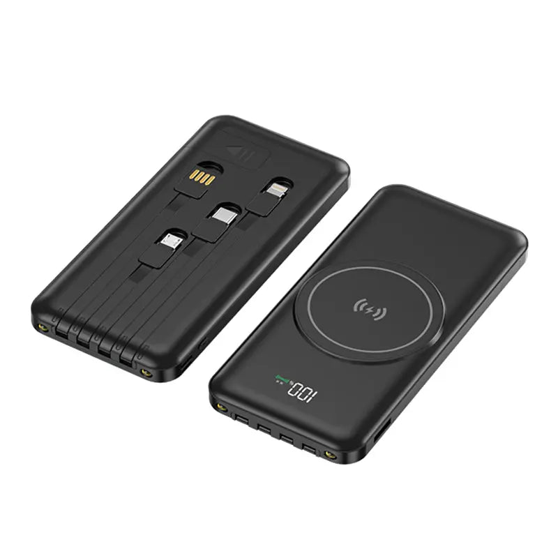 Magnetic wireless power bank wireless charging power banks with cable