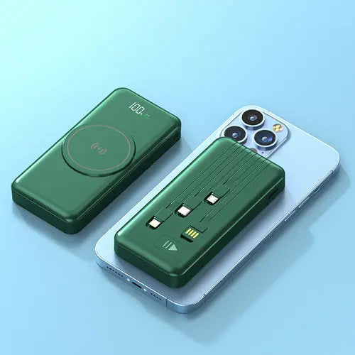 Magnetic wireless power bank wireless charging power banks with cable