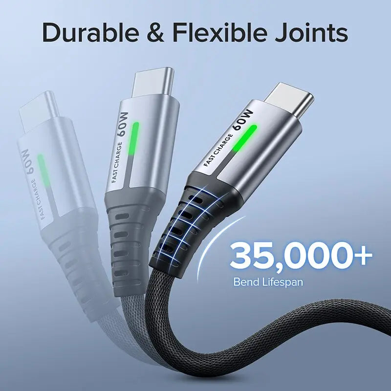 60 W USB type-C power delivery charging cable
