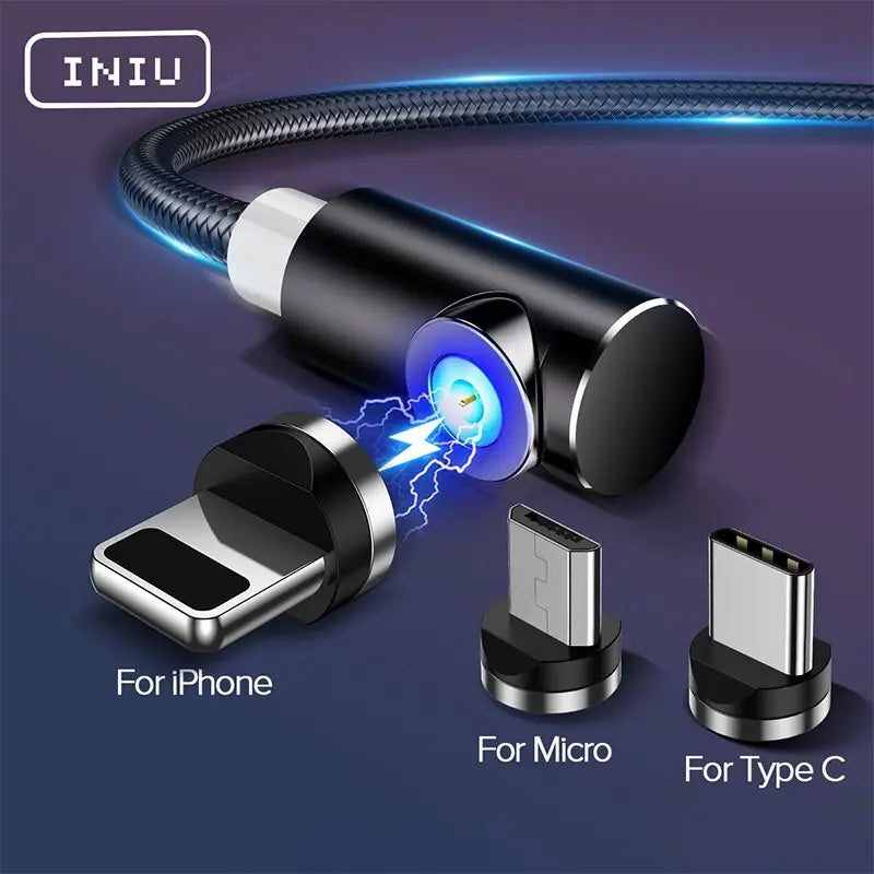 Magnetic smartphone charging cable iPhone Android Universal