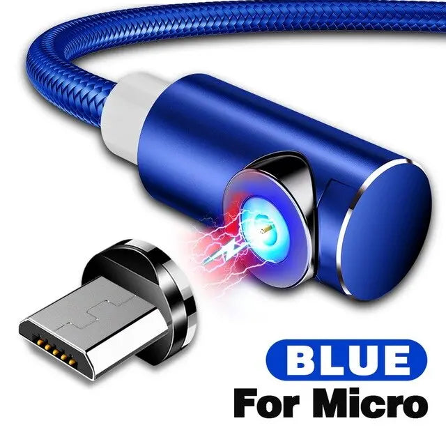 Magnetic smartphone charging cable iPhone Android Universal