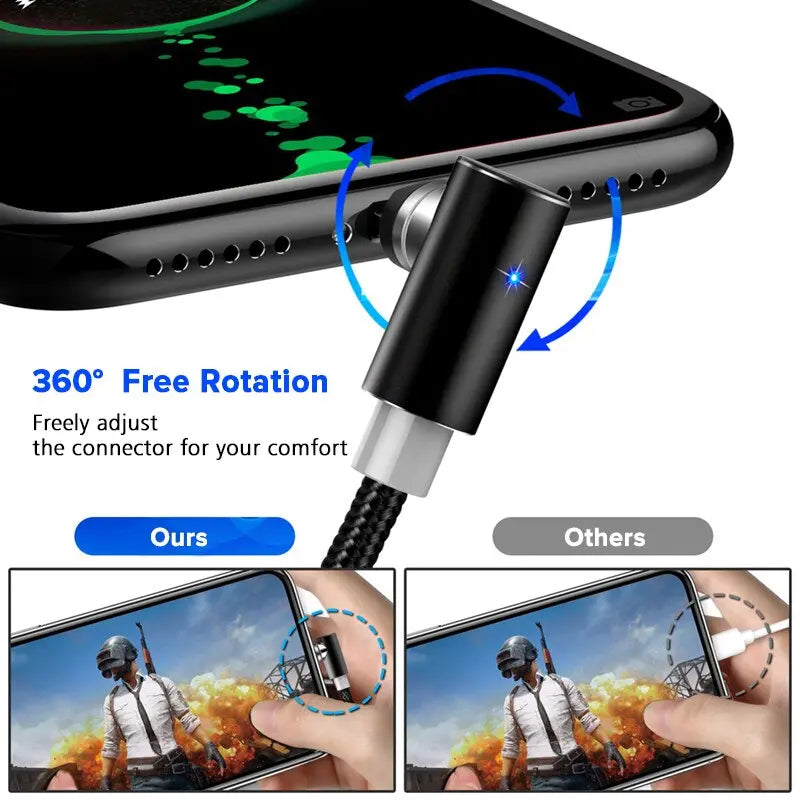 Magnetic smartphone charging cable iPhone Android Universal