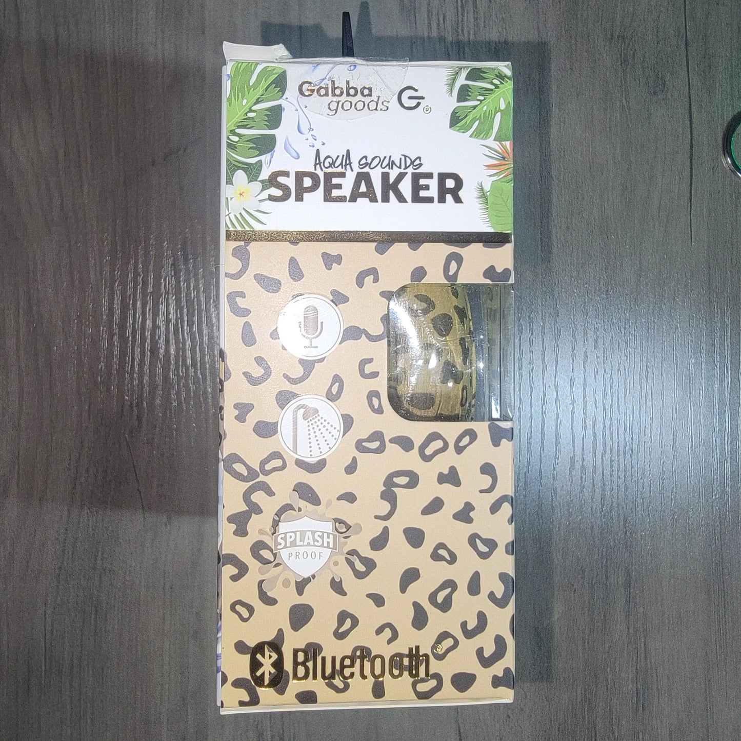 Aqua Sounds Bluetooth Speaker for the Shower Leopard Print