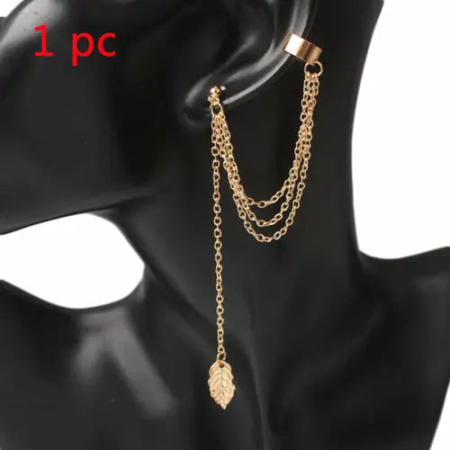 OH Fashion Twist Metal Stud Earrings for Women Hollow Geometric