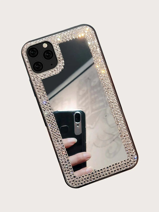 Rhinestone Decor Mirror iPhone Case