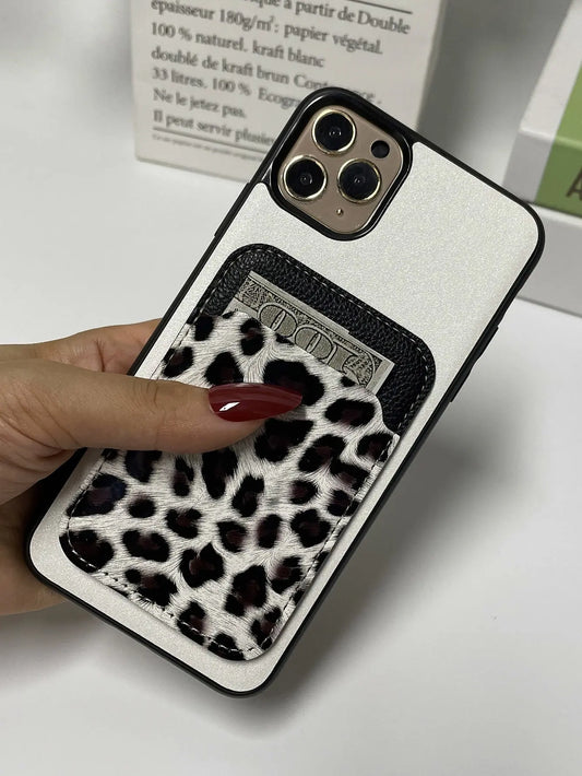 Leopard Card Slot Phone Case