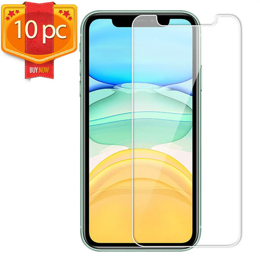 10pc Transparent Tempered Glass Screen Protector for iPhone 12 /